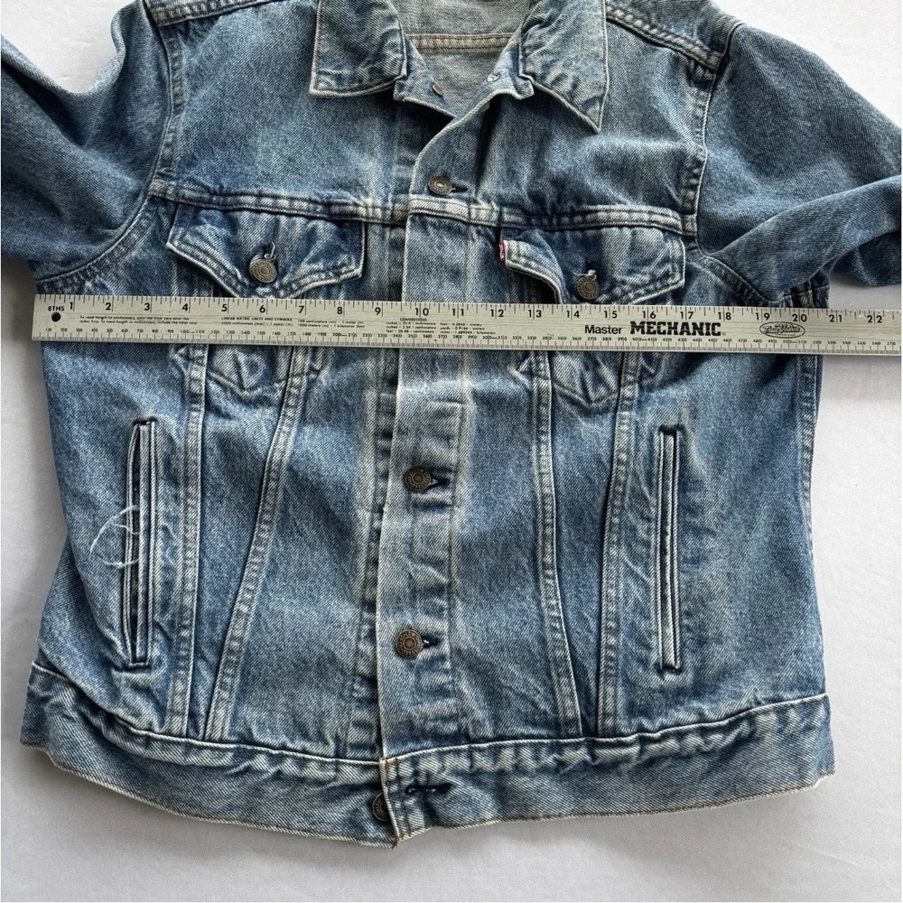 Levi's Denim Trucker Jacket Mens 42R Blue Vintage 70506-0214 Made in USA